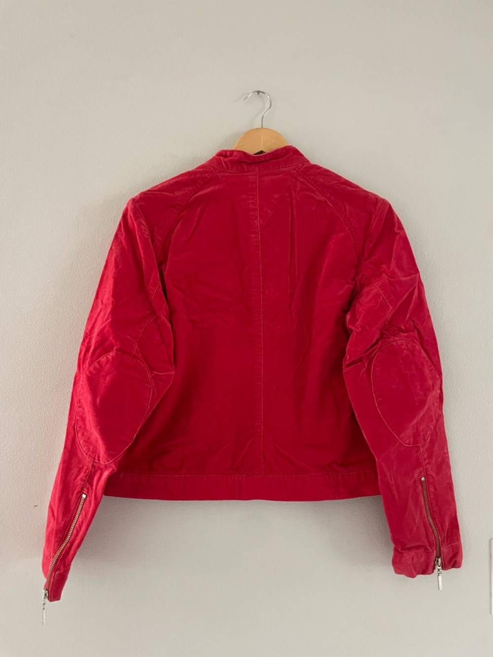 Tommy Hilfiger Red Bomber Zip Up Jacket - Picture 2 of 7